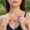 Set Collana e orecchini eleganti a forma di colibrì - 5